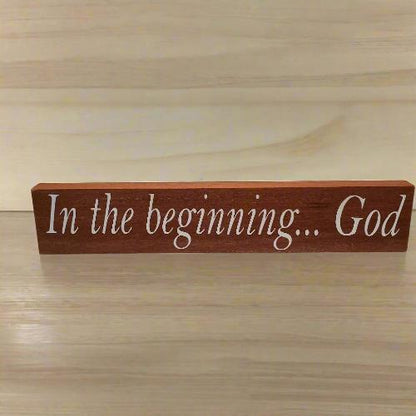 In the beginning... God